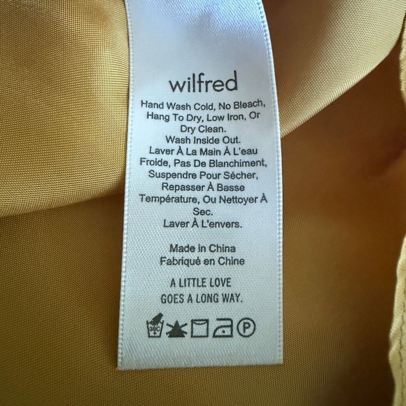 Wilfred (Aritzia) | Size 2 | Gold Isabelle Cupro Mini Dress - Picture 7 of 8